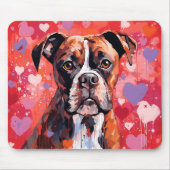 ADORABLE VALENTINE BOXER HUND MIT HERZEN MOUSEPAD (Vorne)