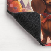 ADORABLE VALENTINE DACKEL HUND MIT HERZEN MOUSEPAD (Ecke)