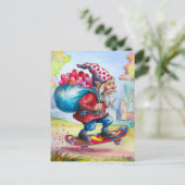Adorable Valentine Gnome Postkarte (Stehend Vorderseite)