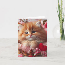 Adorable Valentine Kitten Karte