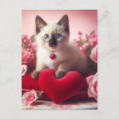 Adorable Valentine Kitten Postkarte (Vorderseite)