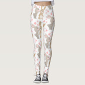 Adorable Valentine Rabbits Leggings (Vorderseite)