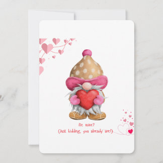 💖 Adorable Valentine's Day Gnome Card Einladung