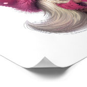 Adorable Valentine's Day Gnome mit Herzblasen Poster (Ecke)