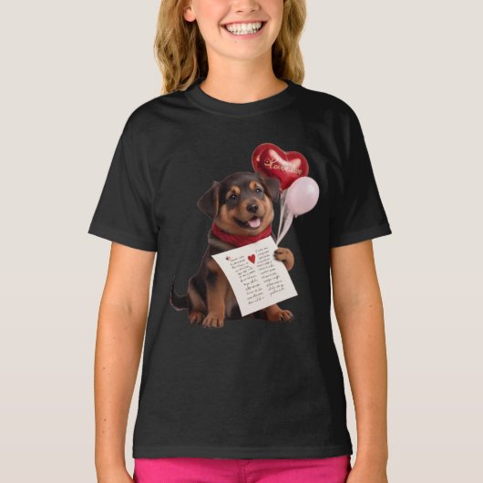 Adorable Valentine's Dog Design - Perfektes Gesche T-Shirt (Vorderseite)