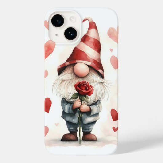 Adorable Valentine's Gnome: mit einer Rose Case-Mate iPhone Hülle (Rückseite)