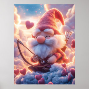 Adorable Valentinstag mit Bow und Pfeil Poster