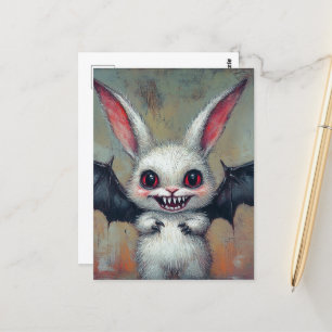 Adorable Vampire Bat Bunny Postkarte