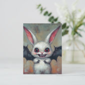 Adorable Vampire Bat Bunny Postkarte (Stehend Vorderseite)