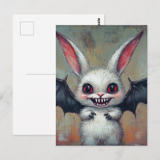 Adorable Vampire Bat Bunny Postkarte (Vorne/Hinten)