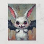 Adorable Vampire Bat Bunny Postkarte (Vorderseite)