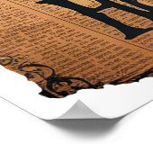 Adorable Vampire Vintag Style Halloween Zeitung Poster (Ecke)