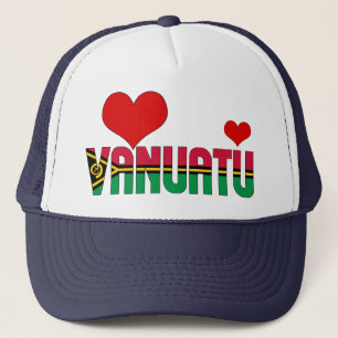 Adorable Vanuatu Flag Herz Patriotic Truckerkappe