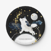 Adorable Verzauberung Wolf Geburtstag Pappteller (Vorderseite)