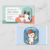 Adorable Vet Clinical Appointment Card - Pet Paws  Terminkarte (Vorne/Hinten)
