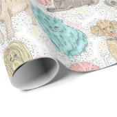 Adorable Vintage Hunde für Hundefreunde Geschenkpapier (Rolleneckpunkt)