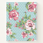 Adorable, Vintage Rose Garten Blume blau Notizblock (Rückseite)