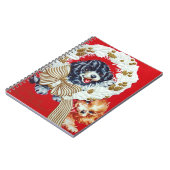 Adorable Vintage Weihnachten Cocker Spanische Welp Notizblock (Linke Seite)
