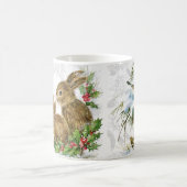 Adorable Vintage Weihnachtsschnee Sonne und Holly Kaffeetasse (Mittel)