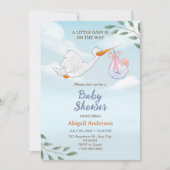 Adorable Vögel, die eine Babydusche tragen Einladu Einladung (Vorderseite)