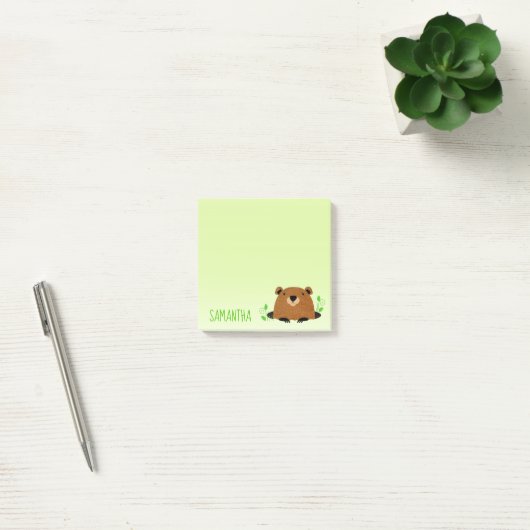 Adorable Waldlandschaft Zeichnend Post-it Klebezettel (Büro)
