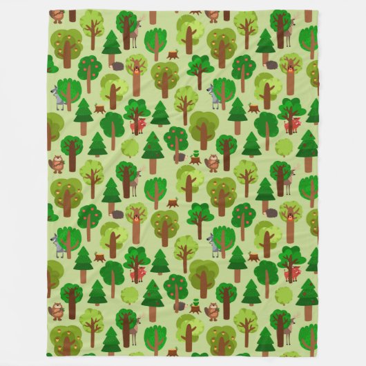 Adorable Waldtiere Fleecedecke (Vorderseite)