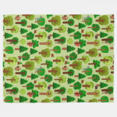 Adorable Waldtiere Fleecedecke (Vorderseite (Horizontal))