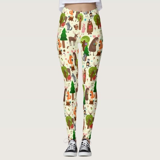 Adorable Waldtiere Leggings (Vorderseite)