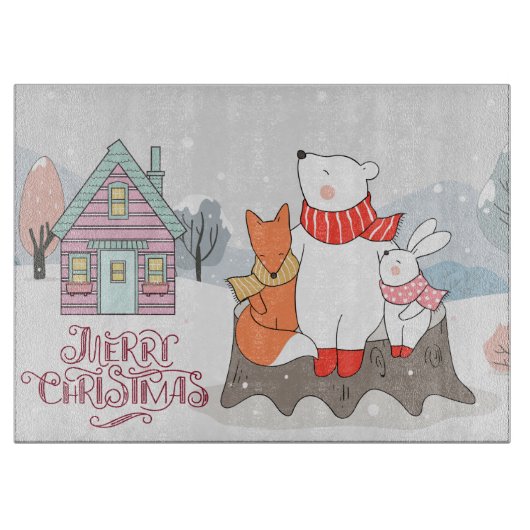 Adorable Waldtiere Schneidebrett (Vorderseite)