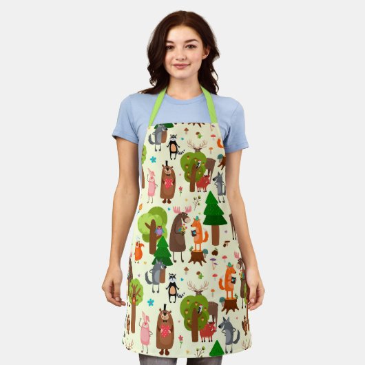 Adorable Waldtiere Schürze (Getragen)