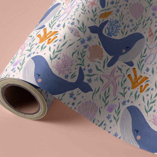 Adorable Wale und Sea Life Geschenkpapier