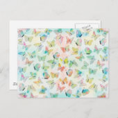 Adorable Wasserfarben Farbe Schmetterlinge Muster Postkarte (Vorne/Hinten)