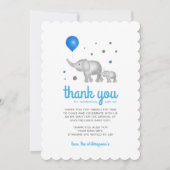 Adorable Wasserfarbenelefone Danke Karte (Vorderseite)