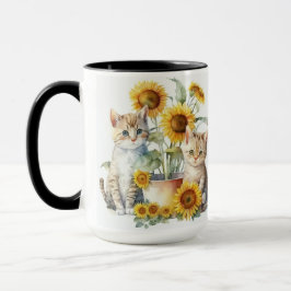 ADORABLE WASSERFARBENKÜCHE MIT SONNENBLUMEN TASSE