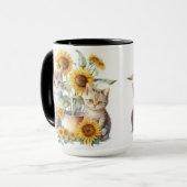 ADORABLE WASSERFARBENKÜCHE MIT SONNENBLUMEN TASSE (Vorderseite Links)