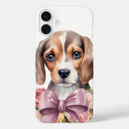 ADORABLE WATERCOLOR BEAGLE PUPPY HUND iPhone 16 PLUS HÜLLE
