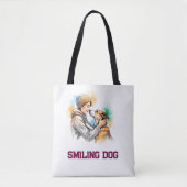 Adorable Watercolor Dog Lover Die besten Freunde Tasche (Vorderseite)