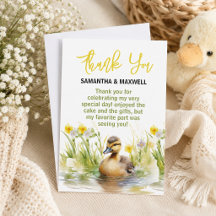 Adorable Watercolor Duck Baby Boy Dusche