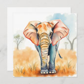 Adorable Watercolor Elephant (Vorne/Hinten)