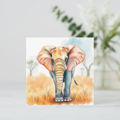 Adorable Watercolor Elephant (Stehend Vorderseite)