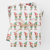 Adorable Watercolor Elves Weihnachten Geschenkpapier Set (Beispiel)