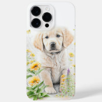 ADORABLE WATERCOLOR GOLDEN RETRIEVER PUPPY