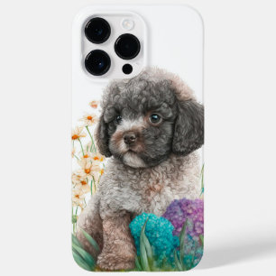 ADORABLE WATERCOLOR GRAU PODLE PUPPY HUND Case-Mate iPhone 14 PRO MAX HÜLLE