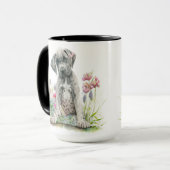 ADORABLE WATERCOLOR GREAT DANE PUPPY HUND TASSE (Vorderseite Links)