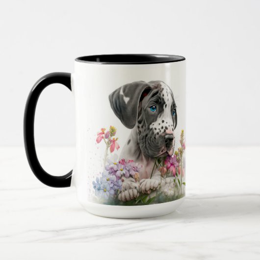 ADORABLE WATERCOLOR GREAT DANE PUPPY HUND TASSE (Links)