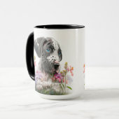 ADORABLE WATERCOLOR GREAT DANE PUPPY HUND TASSE (Vorderseite Links)
