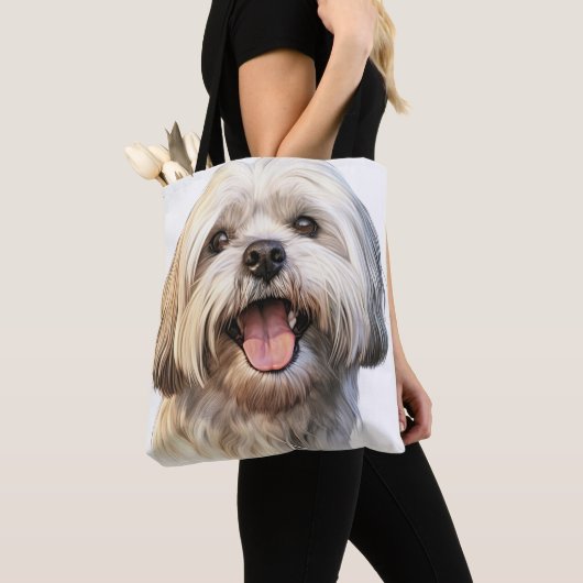 ADORABLE WATERCOLOR LHASA APSO HUND TASCHE (Von Nahem)
