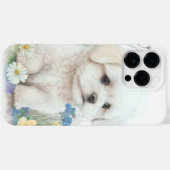 ADORABLE WATERCOLOR MALTESISCHE PUPPY HUND Case-Mate iPhone HÜLLE (Rückseite (Horizontal))