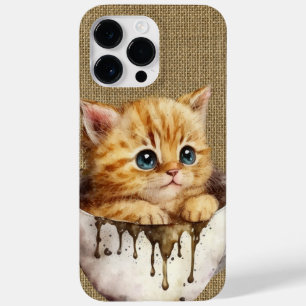 ADORABLE WATERCOLOR ORANGE TABBY KITT IN CUP Case-Mate iPhone 14 PRO MAX HÜLLE