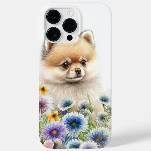 ADORABLE WATERCOLOR RED SPITZ PUPPY HUND Case-Mate iPhone HÜLLE (Rückseite)